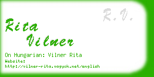 rita vilner business card